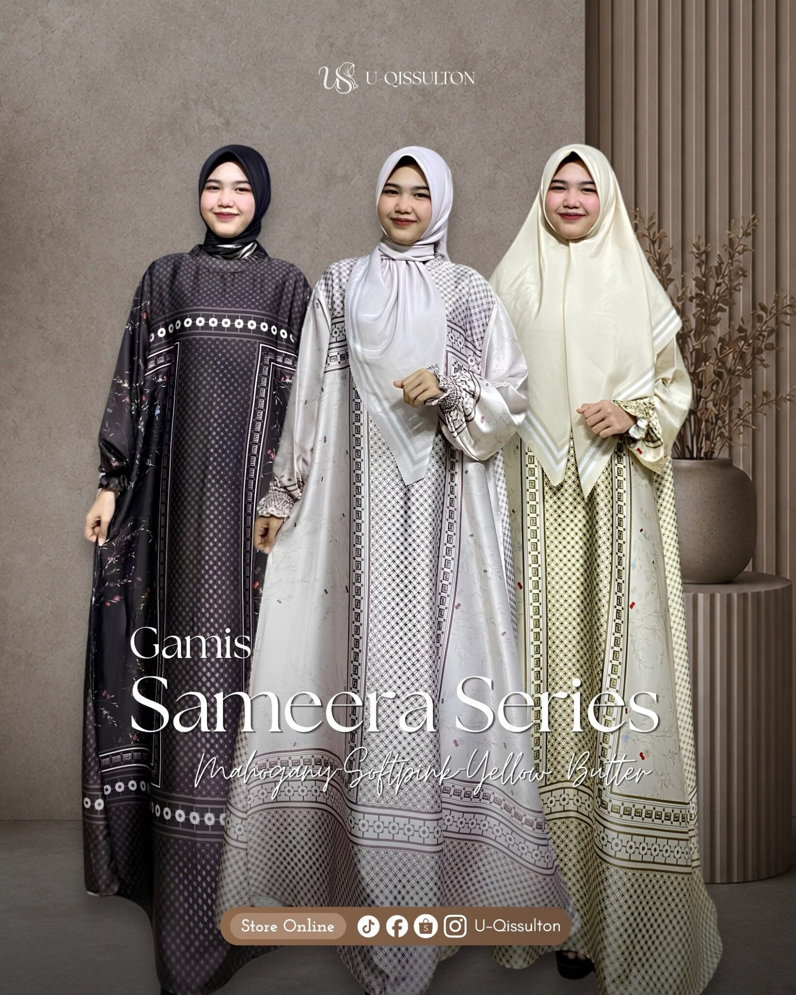 Gamis Sameera Series Satu Set Hijab