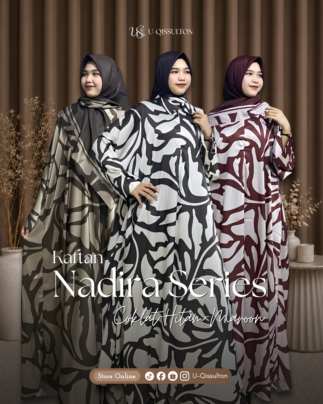 Kaftan Nadira Series Satu Set Hijab