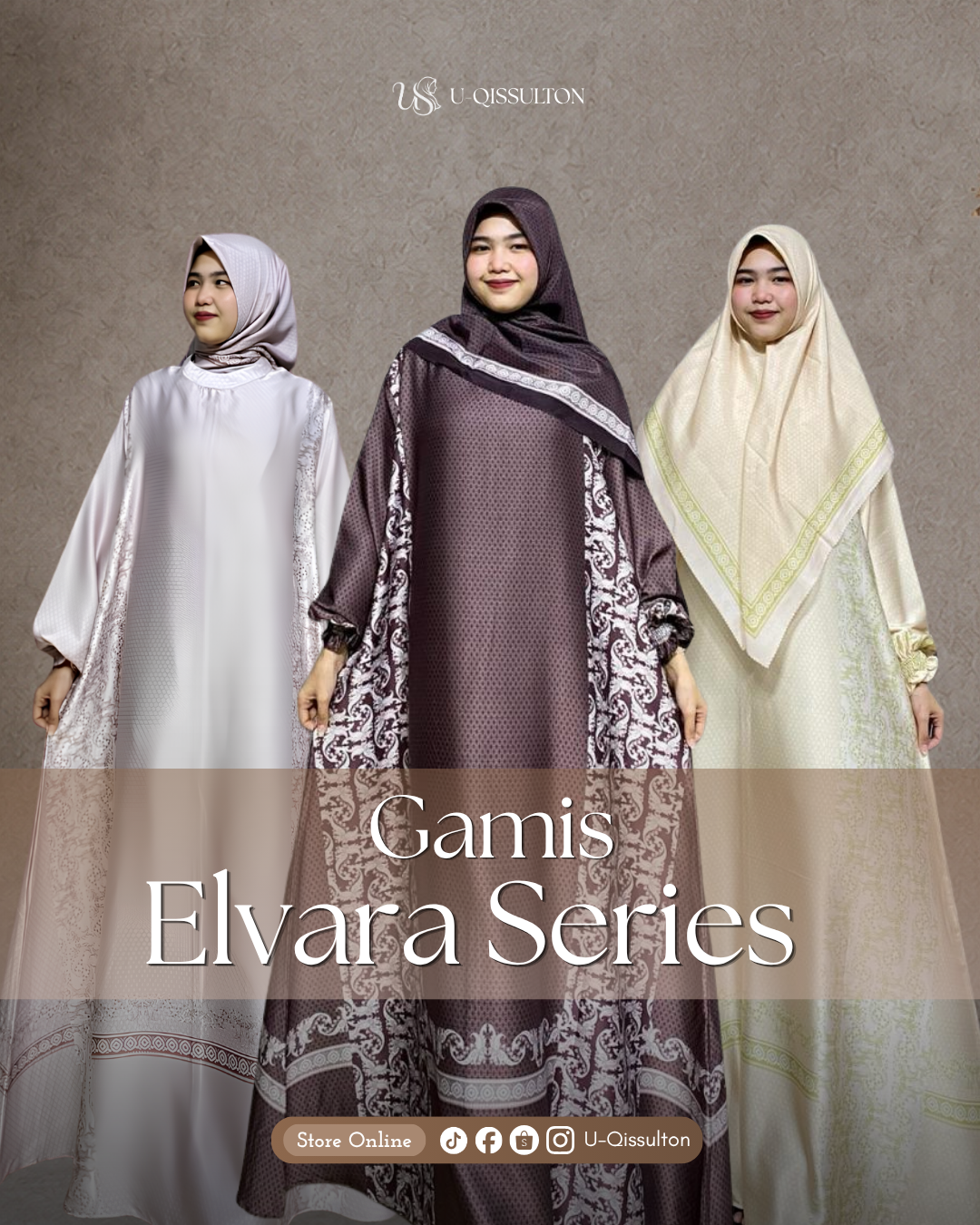 Gamis Elvara Series Satu Set Hijab
