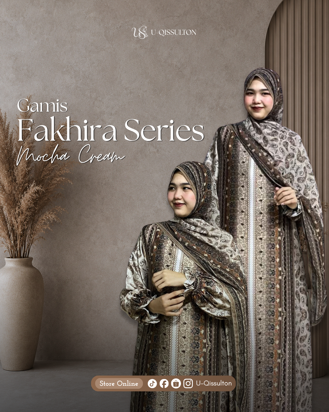 Gamis Fakhira Series Satu Set Pashmina